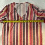 SheIn Multicolor V-Neck Striped Print Top S Dopamine Boho Hippie Grandmacore Photo 4