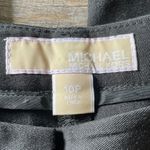 Michael Michael Kors Black Straight Leg Dress Pants with Zipper Accent Size 10P Photo 2