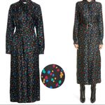 Lafayette 148  New York 100% Silk Black Doha Scattered Dot Print Wrap Dress Photo 2