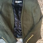 ZARA Dark Green  Boucle Blazer with Gold buttons Photo 0