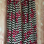 Unbranded Black & White Zig Zag Stripe Chevron Pink Flirt Graphic Scarf Photo 0