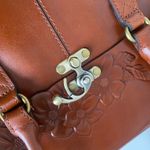 Patricia Nash NWT Patrica Nash Vienna Hand Cut Tooled Tan Leather Satchel Large Size Handbag  Photo 10