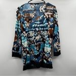 Alberto Makali  Blue, White & Brown Printed 3/4 Sleeve Shirtigan Size L‎ Photo 3