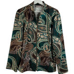 Chico's Chico’s 3 US 16 XL Jacket Paisley Print Full Zip Stretch Long Sleeve lightweight Photo 0