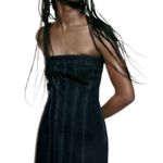 ZARA  Strapless Jean Mini Dress Photo 0