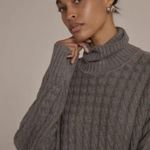 đź’•FAVORITE DAUGHTERđź’• Masha Cable Knit Turtleneck Sweater Storm Cloud Grey L NWT Size L Photo 2