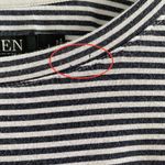 Ralph Lauren Lauren  Heathered Grey & White Striped Nightgown Size Large Photo 3