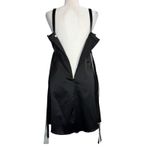 Charlotte Russe  Y2K‎ Vintage Black Satin Rosette Babydoll Dress M Fairy Whimsy Photo 6
