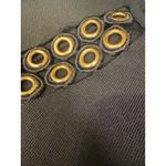 Good American Black Ribbed Knit Bodycon Dress with Grommet Detail Size 5 Photo 5