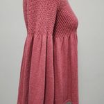 Anthropologie Knitted & Knotted Pink Smocked Babydol Bell Sleeve Small Sweater Photo 3