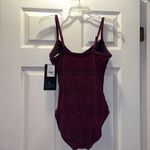 Aqua Green  Plum Perforated One Piece Swimsuit Photo 7