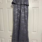 Jovani Purple & Gold Embellished Strapless Dress Photo 1