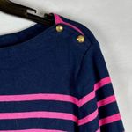 Ralph Lauren Lauren Pink Navy Stripe 3/4 Sleeve Top 2X Photo 1