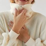 BDG New Leaf Quarter-Zip Cropped Sweatshirt NWT Size M - Ivory Photo 1