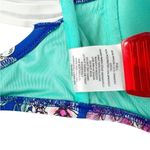 Shade & Shore  Blue Floral Strapless Underwire Push-up Swim Bikini Top Size 36C Photo 5