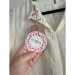 Umgee ‎ Boho Bliss Floral Embroidered Mini Dress - Ivory, Bell Sleeves, Size M Photo 6