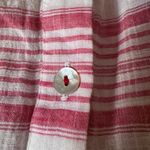 J.Jill Red & White Striped 100% Cotton Shirt Photo 6