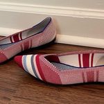 Rothy's  Retired Red Varsity Stripe Point Flats Sz 7.5 Photo 5