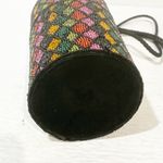 Multi Colored Fully Beaded Round Tube Accessory Bag Photo 2