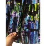 Peck & Peck Weekend Abstract Print Jacket M Blue Green Black Zip Bold Modern Size M Photo 10