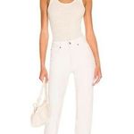 RE/DONE 70s Ultra High Rise Stove Pipe Jeans In Vintage White Size 30 NWT Photo 0