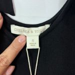 Chelsea and Violet NWT  Black Peasant A-Line Shoulder Tie Bow Dress Size S Photo 5