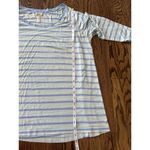 Matilda Jane T Shirt Womens Large Blue White Striped Long Sleeve Modal Blend Top Photo 5