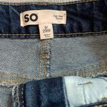 SO NWOT  Juniors Dark Wash Distressed High Rise Shortie Denim Shorts size 9/29 Photo 1