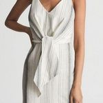 Reiss  Kay Stripe Tie Front Striped Dress in Ivory Photo 1