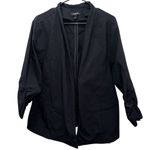 Torrid  Deluxe Stretch Ruched Sleeve Black Blazer Photo 3