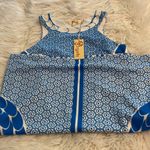 Aryeh  Blue and White Sleeveless Dress size M brand new length 35” bust 34” Photo 10