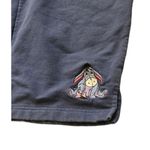 Disney  Eeyore Womens Blue Capri Sweat Pants Drawstring Elastic Waist Bottoms Photo 2