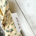 Classic Elements Vtg Top Women 41" Chest Yellow Floral Short Sleeve Polo Shirt Photo 4