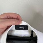 Theory Womens White Minimalist Linen Blend Blazer Size 4 Eco Crunch Wash Photo 2