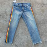 Polo  Ralph Lauren The Avery Side Tape Stripe Frayed Hem Boyfriend Jeans size 27 Photo 1