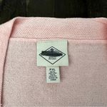 st. john's bay Womens Pink Button Front Retro Stripe Cardigan Sweater PXL NWOT Photo 2