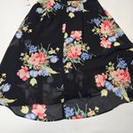 LPA  Button Up Midi Dress in Midnight Roses Small Photo 11