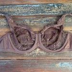 Soma Mauve Underwire Unlined Lace Bra ~ Size 36D 💚🍄 Brown Photo 3