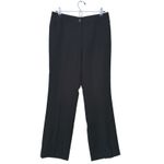 Akris  Quiet Luxury Tailored Wool Wide Leg Trousers 8 Black Minimalist Career Photo 1