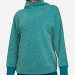 Nike therma-fit yoga luxe teal textured pull over cowl neck 1X Photo 0