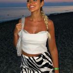 ZARA top cropped shimmery bandeau crop top blouse Photo 3