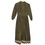 Handmade Vintage Prairie Dress Bonnet w Lace Eyelet Detailing Long Sleeve Floral Photo 4