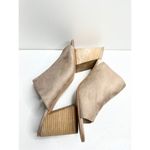 BP Mules Womens Size 10 Tan Slip On Open Toe Block Heel Fabric Upper Photo 4