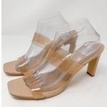 NEW DV Dolce Vita Women's Nude Clear Strap Slip On Selsta Heels Sandal Size 11 White Photo 0
