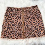 We The Free Leopard Print Mini Skirt Womens Size 26 Zip Up Baddie Mob Wife Chic Photo 1