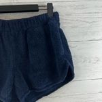 Aerie Navy Blue Sherpa Pull On Lounge Shorts Size S Photo 3