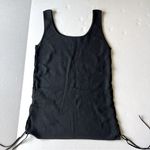 Laundry by Shelli Segal knit stretchy side lace up tank top black small Photo 0
