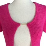 Sincerely Jules  Chain Link Fury Open Front Cropped Cardigan Photo 3