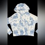 Aerie Offline by Women’s Fleece Cloud Tie Dye Crop Hoodie in Blue/White Size S Photo 2