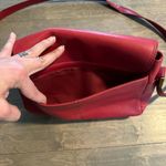 Liz Claiborne Vintage 90’s  Red Leather Crossbody  Shoulder Bag Photo 7